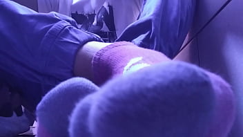 Preview 4 of Tamil School Girls Without Dress - HAVING A REST WITH MY NEW COLOR SOCKS