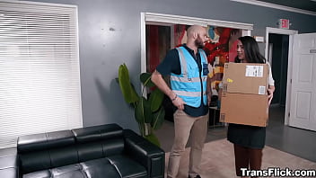 Preview 1 of August Taylor Office Busty - Cliff Jensen deepthroats Kasey Keis hard Tdick and slobbers on it and then fucks her tight ass until he cums hard