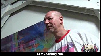 Preview 1 of Mora Violet - Black sluts mouth used by group of white cocks 7