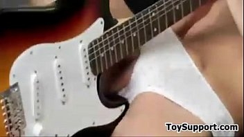 Preview 1 of Jmac Lift Up - Blonde Teen Masturbating Using A Guitar