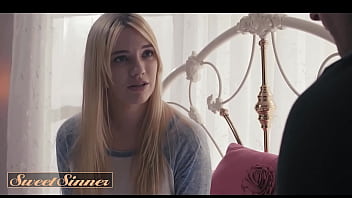 Preview 1 of Sabine Mellory - Zac Wild Questions Kenna James &amp_ Before He Even Realizes They Are Naked And She&#039_s Riding His Dick - SWEET SINNER
