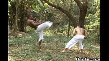 Preview 1 of Dick Moskito - Two Beefy Karate Students Fuck In Forest