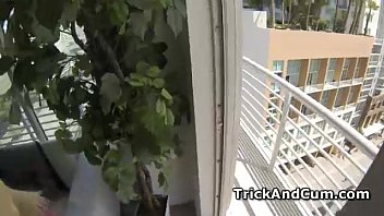 Preview 2 of Gay Freack - Blonde Valeri jumping cock like true hooker