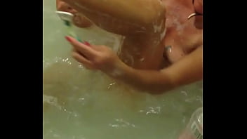 Preview 2 of Samantha Rone Pissing - Hot Blonde Cougar Naked in Jacuzzi