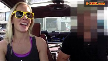 Preview 2 of Juno Main - Blonde bimbo pawns her pussy and pounded by perv pawnkeeper
