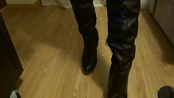 Preview 2 of Tinager Xxx - dominatrix mistress in latex playing with strapon fetish femdom