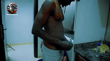 Preview 1 of Group Porn Party - SWEETPORN9JAA:Oga banging his big tits maid in the kitchen and almost got caught by his wife