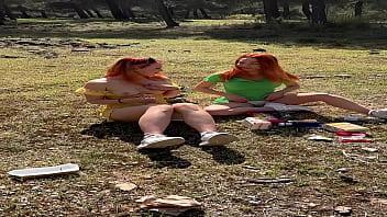 Preview 2 of Soapy Shemale Massage - Picnic With My Girlfriend In Forest and Leave Lots Of Trash