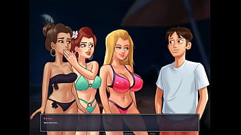 Preview 1 of Beg Bols Garl Sexs Hd - Summertime Saga Cap 41 - trio con mi novia y sus amigas