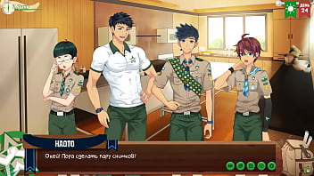 Preview 1 of Sex Or Money To Pay Rent - Game: Friends Camp,  episode 46 - Canteen (Russian voiceover)