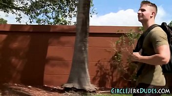 Preview 1 of Huge Bbc In White Teens Bottom - Straighty gets cumshot