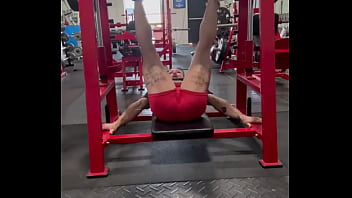 Preview 2 of Xcn Video Com - Workin on that flexibility at the gym today  gonna get that shot!! Thought about you TheTweetOfMC