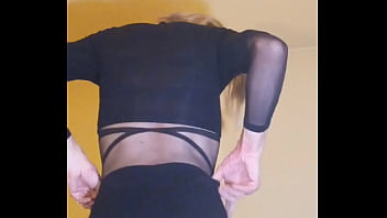 Preview 3 of Ebony Cam Panties - Mature Transgender