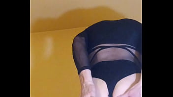 Preview 4 of Ebony Cam Panties - Mature Transgender