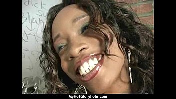 Preview 1 of Girls Watching Guys Wank Cum - White milf sucking and licking a black cock 2
