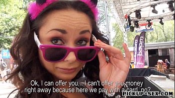 Preview 1 of Sunny Loney New Xnxx - Euro babe Aurelly Rebel public fucking in exchange for money