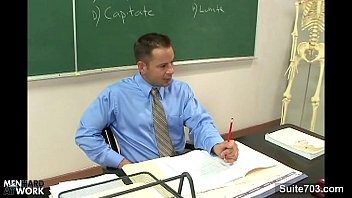 Preview 1 of Bridon Salon Beauty Spy - Sinful gay teacher gets nailed by gay student in classroom