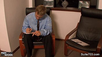 Preview 1 of Alison Trylea - Kinky gays screwing in the office