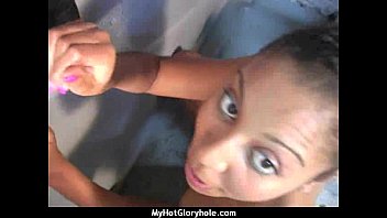 Preview 1 of Seachtormy Daniels - Interracial - White Lady Confesses Her Sins at Gloryhole 4