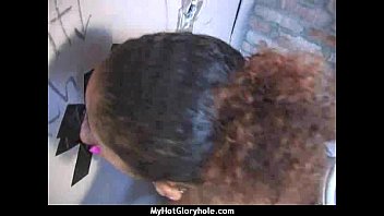 Preview 4 of Seachtormy Daniels - Interracial - White Lady Confesses Her Sins at Gloryhole 4