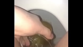 Preview 2 of Porn Education Dad Son - juicy pussy piss in clear cup