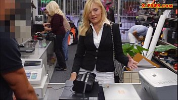 Preview 1 of Beach Model Porn - Hot blonde milf pawns her pussy and nailed at the pawnshop