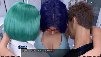 Preview 3 of Prostate Exam Cum Clinic - Stranded In Space #74 - Blue Haired Milf Want Threesome With Me &amp_ Hot Busty Doctor