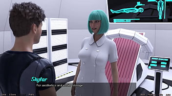 Preview 4 of Prostate Exam Cum Clinic - Stranded In Space #74 - Blue Haired Milf Want Threesome With Me &amp_ Hot Busty Doctor