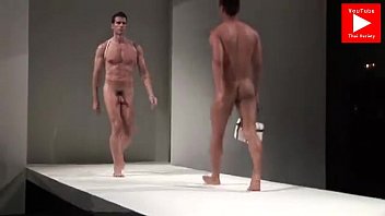 Preview 2 of Women Torture Boy - Naked guys on fashion show