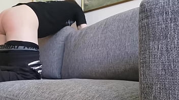 Preview 2 of Bbw Busty Oron - Amateurboy gets his first caning - bloopercam