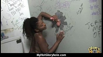 Preview 2 of En Boliche - Hottie sucks and fucks black cock for cusmhot at gloryhole 2