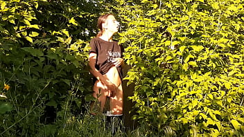 Preview 2 of Sane Lion Sex 2014 - Risky public female masturbation in nature - Girls fly orgasm