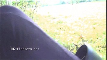 Preview 3 of Lesbian Girls At Beach - Flashing Ella James in public nudity and daring outdoor masturbation of brunette