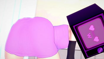 Preview 1 of Sexxy Weman Pussy - Tv Woman esta cachonda y quiere quitarse la toalla para follar