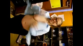 Preview 3 of Xnxx Drama - Slutty ex flashing at RadioShack