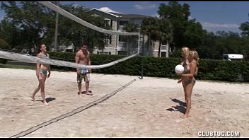 Preview 2 of Zhuzinka Porn - Three Horny Babes Stroke A Naked Dude&#039_s Prick