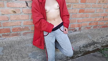 Preview 3 of Arabian Hjab Burkha - I masturbate my pussy in the yard at the dacha until the neighbors see - Lesbian Illusion Girls