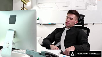 Preview 1 of Www Xxx Wwb - HETEROFLEXIBLE - Caught Jerking Off,  Trevor Brooks Gives His Ass To Fuck To Hung Boss Jordan Starr