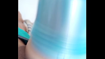 Preview 4 of Desi Nidian - Fleshlight session,  cumming,  closeup. April 14,  2024.