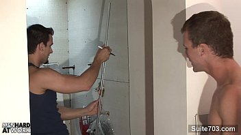 Preview 1 of Inocente Doble Penetration - Sexy gay worker getting fucked and jizzed