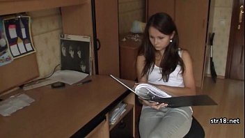 Preview 4 of Teen Campus - Skinny teen slut fucked and facialed