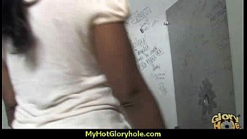 Preview 1 of Lexxxi Lackhart - Black Chick Gives Gloryhole Blowjob 21