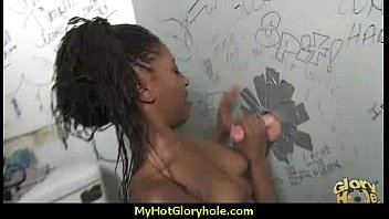 Preview 4 of In A Gem - Black Chick Gives Gloryhole Blowjob 9