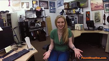 Preview 2 of Teen Sex Agent Jap - Busty brunette gets a pearl necklace and a big cock for a bj