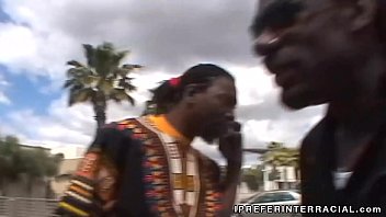 Preview 1 of Toch Ass Bis - Aaralyn Barra Takes 2 Big Black Cocks!!!