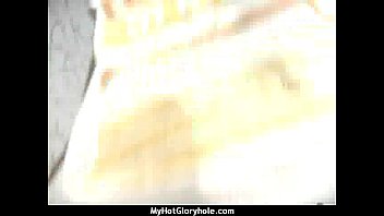 Preview 3 of Blondie Cutie - Ebony Hottie Milking Cocks in the Gloryhole 4