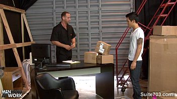 Preview 1 of Wabcame Porn2 - Excited gays fucking at work