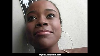 Preview 2 of Sex While Giving Lift In Car - Horny ebony suck the juice from big white gloryhole 24