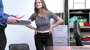 Preview 2 of Dance Rape Sex - Skinny teen shoplifter caught and now her pussy will be destroyed by the mall cop