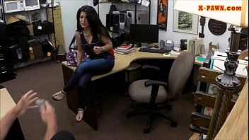 Preview 1 of Xxxmouni Roy Video - Cuban slut sells her old TV and fucked at the pawnshop